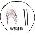 Burly Brand Complete Black Vinyl Handlebar Cable/Brake Line Kit | B30-1048