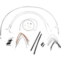 Burly Brand Complete Stainless Braided Handlebar Cable/Brake Line Kit | B30-1054