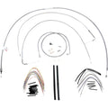 Burly Brand Complete Stainless Braided Handlebar Cable/Brake Line Kit | B30-1057
