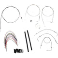 Burly Brand Complete Stainless Braided Handlebar Cable/Brake Line Kit | B30-1080