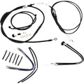 Burly Brand Complete Black Vinyl Handlebar Cable/Brake Line Kit | B30-1107