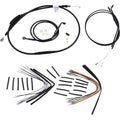 Burly Brand Black Vinyl Jail Bar Cable Kit For 12" Handlebars | B30-1136