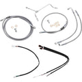 Burly Brand Complete Stainless Braided Handlebar Cable/Brake Line Kit | B30-1164