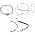Burly Brand Complete Stainless Braided Handlebar Cable/Brake Line Kit | B30-1166
