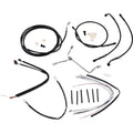 Burly Brand Complete Black Vinyl Handlebar Cable/Brake Line Kit | B30-1174