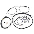 Burly Brand Black Vinyl Jail Bar Cable Kit For 12" Handlebars | B30-1200