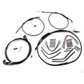 Burly Brand Complete Black Vinyl Handlebar Cable/Brake Line Kit | B30-1193