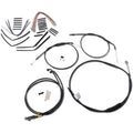 Burly Brand Complete Black Vinyl Handlebar Cable/Brake Line Kit | B30-1198