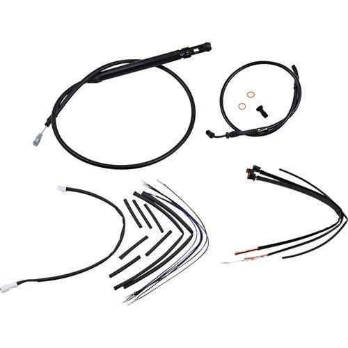 Burly Brand Black Vinyl Jail Bar Cable Kit For 14" Handlebars | B30-1253