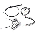 Burly Brand Complete Black Vinyl Handlebar Cable/Brake Line Kit | B30-1259