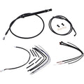 Burly Brand Complete Black Vinyl Handlebar Cable/Brake Line Kit | B30-1261