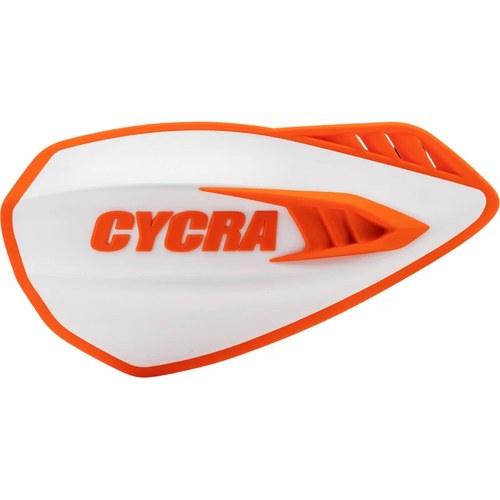 Cycra White/Orange Cyclone Handguards | 1CYC-0056-229