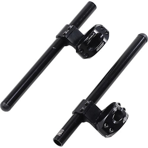 Driven Racing Black 47 mm Halo Riser Clip-On Handlebars | DHCLOR-47BK