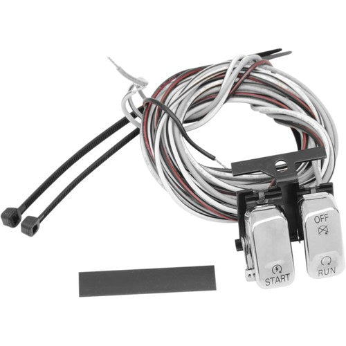 Drag Specialties Chrome Start/Stop Switch Kit | H18-0333C-S