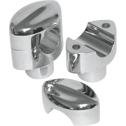 LA Choppers Chrome 1-1/2" Mohawk Risers for 1" Handlebars | LA-7401-01