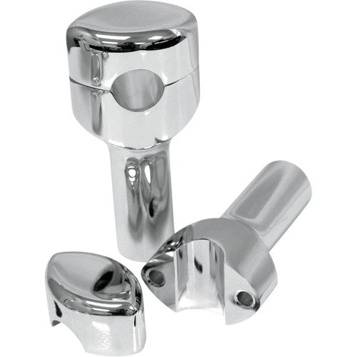 LA Choppers Chrome 4" Smooth Risers for 1-1/4" Handlebars | LA-7406-04