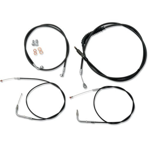 LA Choppers Standard Vinyl Braided Handlebar Cable/Brake Line Kit LA-8220KT-16B