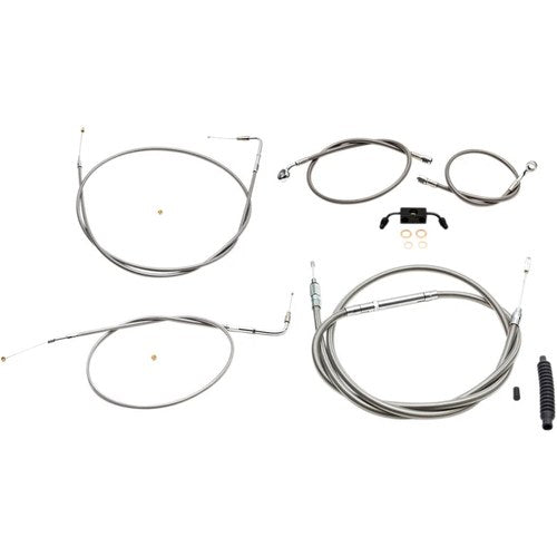 LA Choppers Standard Braided Handlebar Cable/Brake Line Kit | LA-8211KT-16