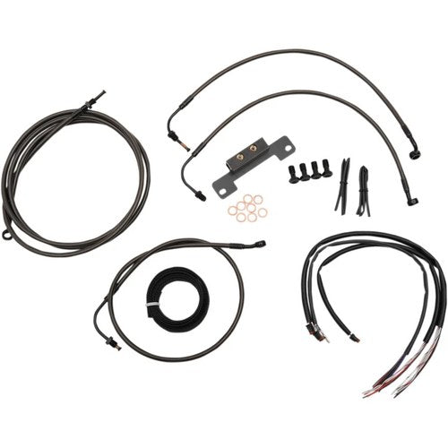 LA Choppers Midnight 12" - 14" Cable Kit for '16 Street Glide | LA-8012KT2B-13M