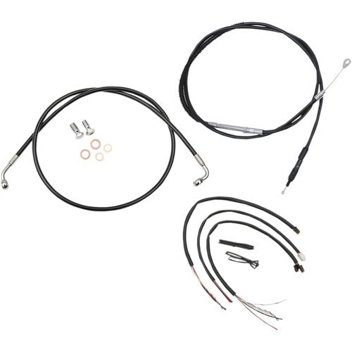 LA Choppers Complete Vinyl Braided Handlebar Cable/Brake Line Kit LA-8153KT2-16B