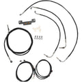 LA Choppers Complete Vinyl Braided Handlebar Cable/Brake Line Kit LA-8055KT3-19B