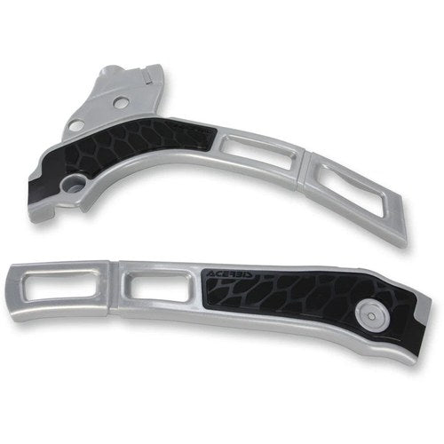 Acerbis X-Grip Frame Guards - YZ - Silver/Black | 2464741015