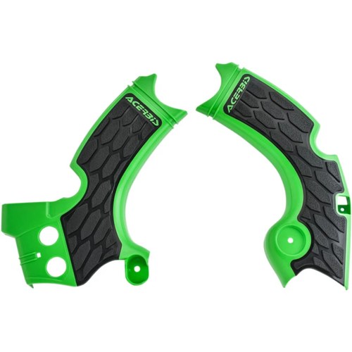 Acerbis X-Grip Frame Guards - KX 250 F - Green/Black | 2657591089