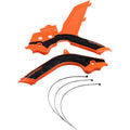 Acerbis X-Grip Frame Guards - KTM - Orange 16/Black | 2733445225