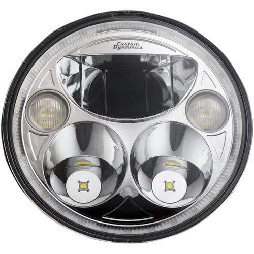 Custom Dynamics 7" TruBEAM Headlamp - Chrome - Chieftain | CDTB-7-IF-C