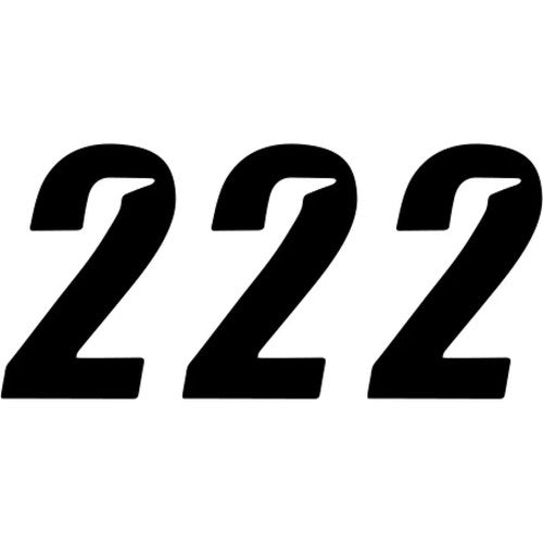 D'Cor Visuals Slash Number Plate - #2 - Black - 4" | 45-27-2
