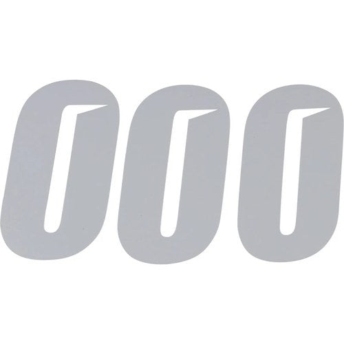 D'Cor Visuals Slash Number Plate - #0 - White - 6" | 45-30-0
