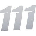 D'Cor Visuals Slash Number Plate - #1 - White - 6" | 45-30-1