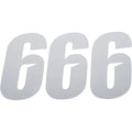 D'Cor Visuals Slash Number Plate - #6 - White - 6" | 45-30-6