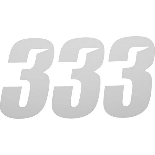 D'Cor Visuals Slash Number Plate - #3 - White - 4" | 45-28-3