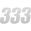 D'Cor Visuals Slash Number Plate - #3 - White - 4" | 45-28-3