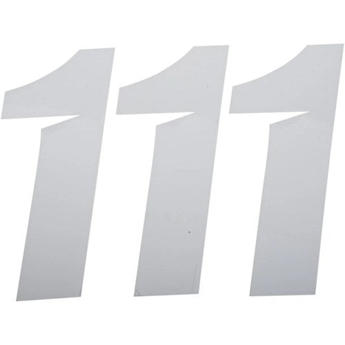D'Cor Visuals Slash Number Plate - #1 - White - 7" | 45-32-1