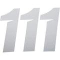 D'Cor Visuals Slash Number Plate - #1 - White - 7" | 45-32-1