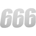 D'Cor Visuals Slash Number Plate - #6 - White - 7" | 45-32-6