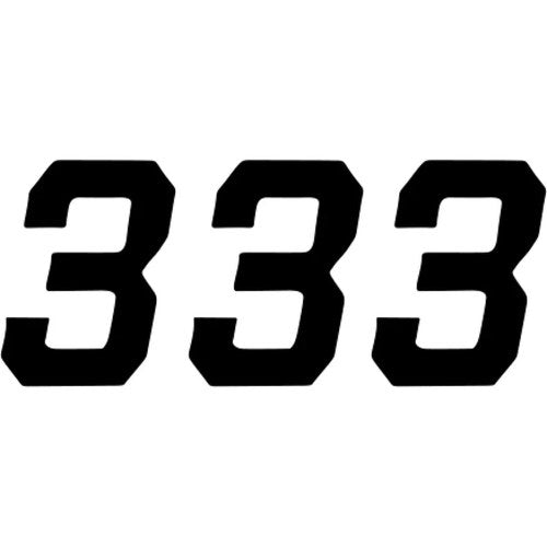 D'Cor Visuals Race Number Plate - #3 - Black - 6" | 45-35-3