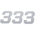 D'Cor Visuals Race Number Plate - #3 - White - 6" | 45-36-3