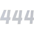 D'Cor Visuals Race Number Plate - #4 - White - 6" | 45-36-4