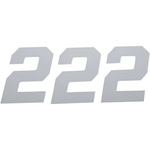 D'Cor Visuals Race Number Plate - #2 - White - 4" | 45-34-2