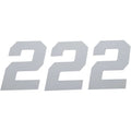D'Cor Visuals Race Number Plate - #2 - White - 4" | 45-34-2