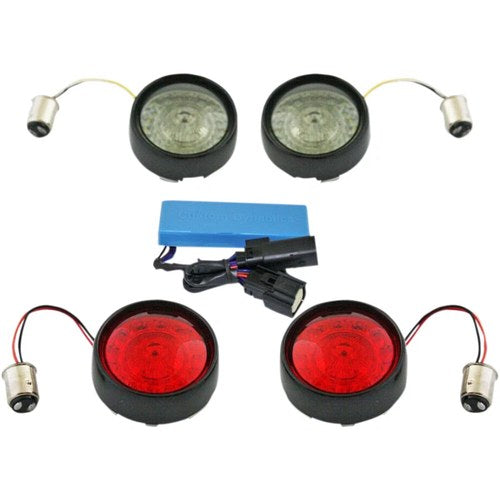 Custom Dynamics Full Bullet Turn Signal Conversion Kit - Black | PB-SS-BB-B