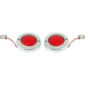 Custom Dynamics LED Flat Turn Signals, 1156, Chrome, Red Lens | PB-FB-R-1156CR