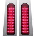 Custom Dynamics Saddlebag Lights - Red - Chrome | PB-FILL-R-C
