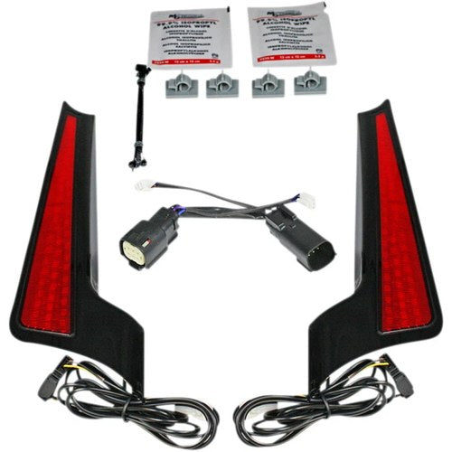 Custom Dynamics Fascia LED Light Panels - Black/Red | CD-FASCIA-SS6BR