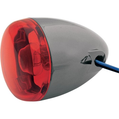 Chris Products Turn Signal - Black Nickel/Red | 8501R-BN