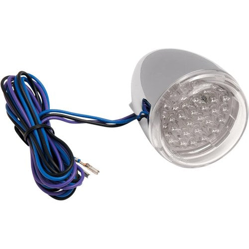 Chris Products Turn Signal - Red LED - Chrome/Clear | 8501C-LED-R