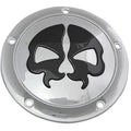 Drag Specialties Split Skull Derby Cover - Chrome - 5-Hole | 78043B2